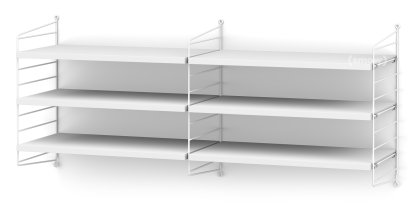 String System Wandregal M, 30 cm, Weiß, Weiß lackiert