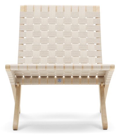 MG501 Cuba Sessel, Eiche geseift, Baumwollgurte natur