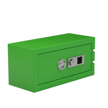 Balzsafe CONNECT Tresor für USM Haller Regale, 75 cm x 35 cm x 35 cm, Grün RAL 6037, Elektronisches Zahlenkombinationsschloss mit Revisionsschlüssel