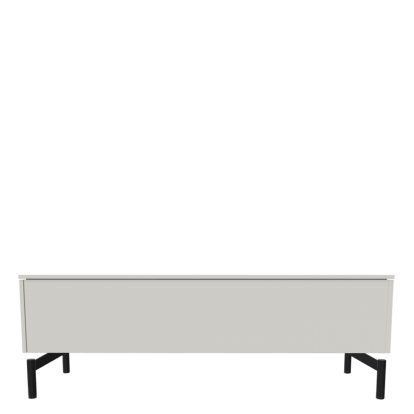 Aventa Sideboard mit Schubkasten, 120 cm, 1 Höhenraster, Melamin weiß, Metallfüße