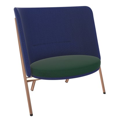 D70 Sessel, Stoff Arco - cobalt/garden, Kupfer