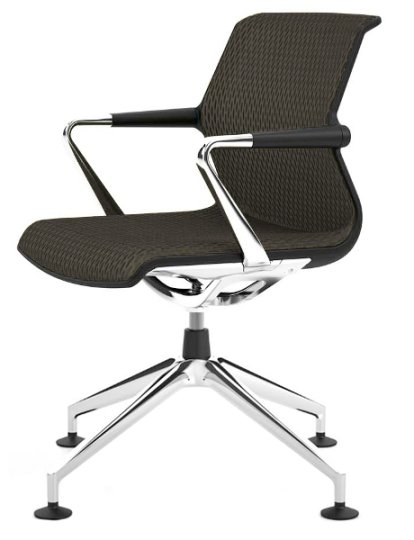 Unix Chair Viersternfuß, Diamond Mesh dimgrey, Basic dark
