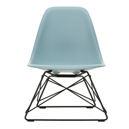 Eames Plastic Side Chair RE LSR, Eisgrau, Ohne Polsterung, Pulverbeschichtet basic dark