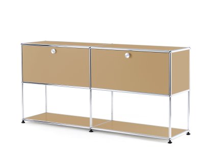 USM Haller Sideboard L mit 2 Klappen, unten Struktur, USM beige