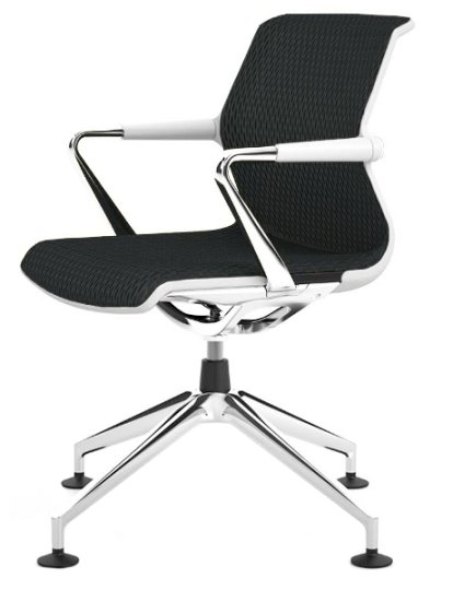 Unix Chair Viersternfuß, Diamond Mesh asphalt, Soft grey
