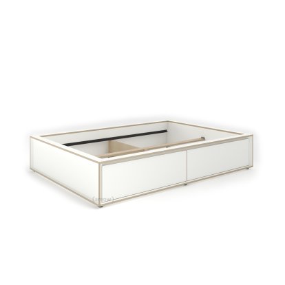 Spaze Bett, 140 x 200, Ohne Kopfteil, ohne, CPL weiß