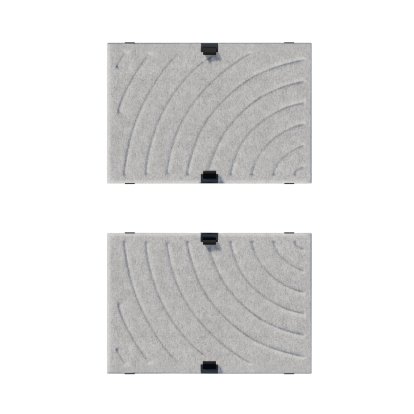 USM Soft Panel Mono für USM Haller Regale, 50 cm x 35 cm, Grau, Rund