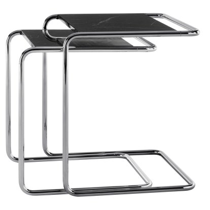 JS . Thonet - Satztischset B 97 Serious, Serious 05 - nero marquina marmor