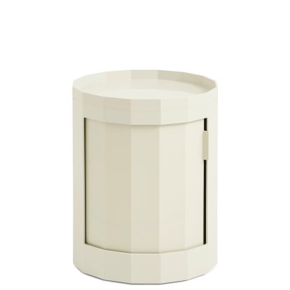 Facet Container, H 49 x Ø 38 cm, Eggshell