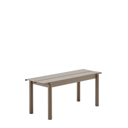 Linear Steel Bank, L 110 x B 39 cm, Taupe