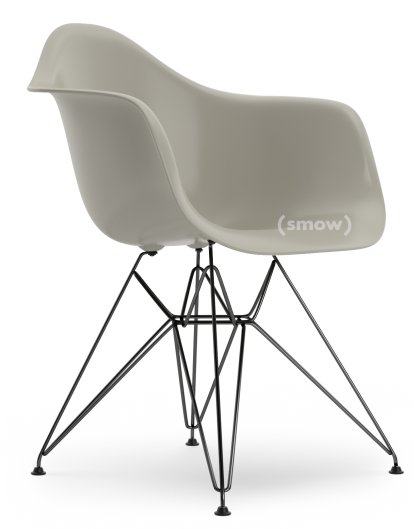 Eames Plastic Armchair RE DAR, Kieselstein, Ohne Polsterung, Ohne Polsterung, Standardhöhe - 43 cm, Beschichtet basic dark