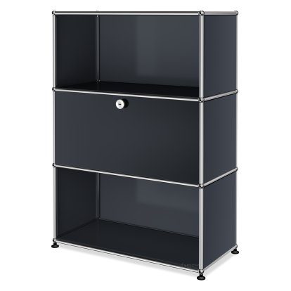USM Haller Highboard M mit 1 Klappe, Anthrazitgrau RAL 7016