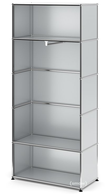 USM Haller Garderobe M mit Kleiderstange Typ 1, USM mattsilber