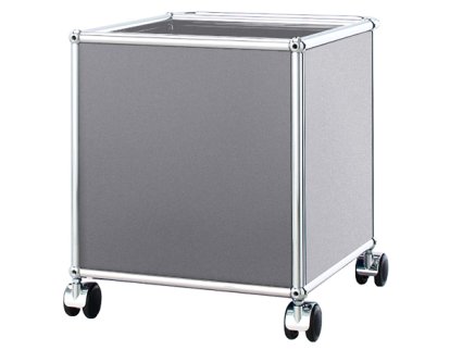 USM Haller Kinder Rollcontainer, USM mattsilber, H 43 x B 38 x T 38 cm