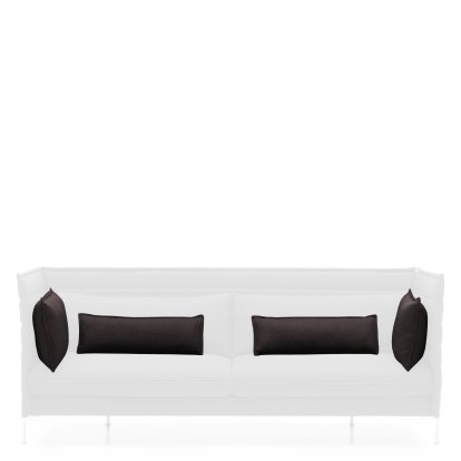 Kissensatz für Alcove Sofa, Für 3-Sitzer, Credo, Anthrazit/elefant