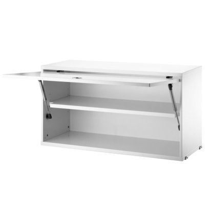 String System Schrankelement mit Klapptür, B 78 cm / Weiß