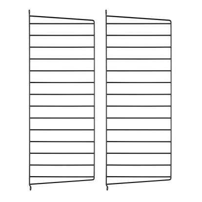 String System Wandleiter, 2er Set, 75 x 30 cm, Schwarz