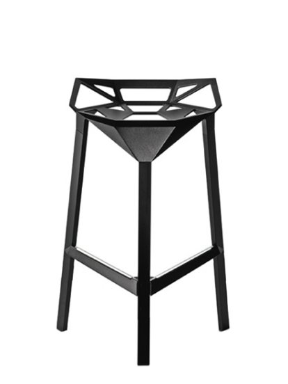 Stool_One Hocker, 670 mm Küchenhöhe, Schwarz matt (5130)