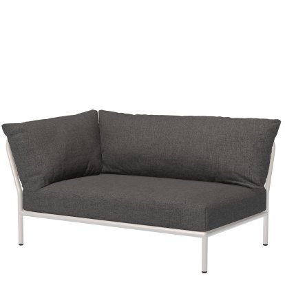 Level 2 Left Corner, Muted White, Dark grey basic