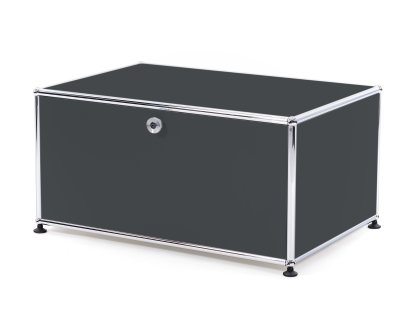USM Haller Druckercontainer, 75 cm, Anthrazitgrau RAL 7016, Mit Füßen