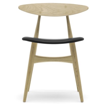 CH33P Stuhl, Eiche geölt, Leder schwarz