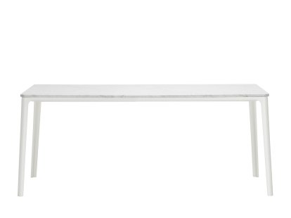 Plate Dining Table, 180 x 90 cm, Marmor Carrara, Weiß