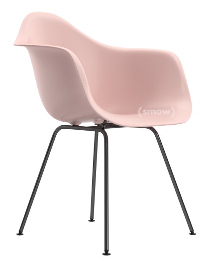 Eames Plastic Armchair RE DAX, Zartrosé, Ohne Polsterung, Ohne Polsterung, Standardhöhe - 43 cm, Beschichtet basic dark