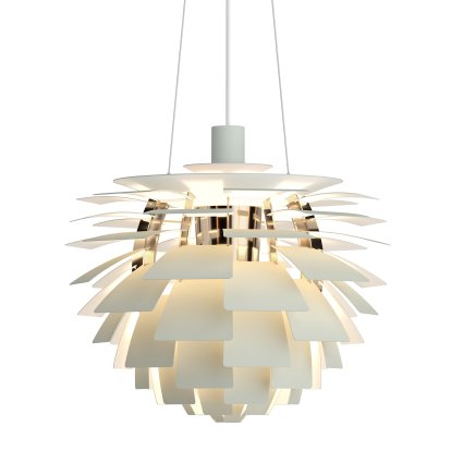 PH Artichoke (Zapfen) Pendelleuchte, Dusty green / Messing, Ø 48 cm