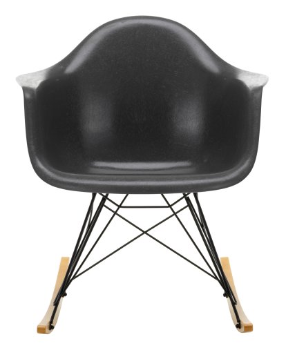 Eames Fiberglass Armchair RAR, Eames elephant hide grey, Beschichtet basic dark, Ahorn gelblich