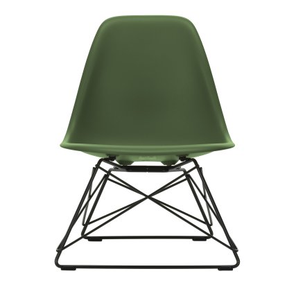 Eames Plastic Side Chair RE LSR, Forest, Ohne Polsterung, Pulverbeschichtet basic dark
