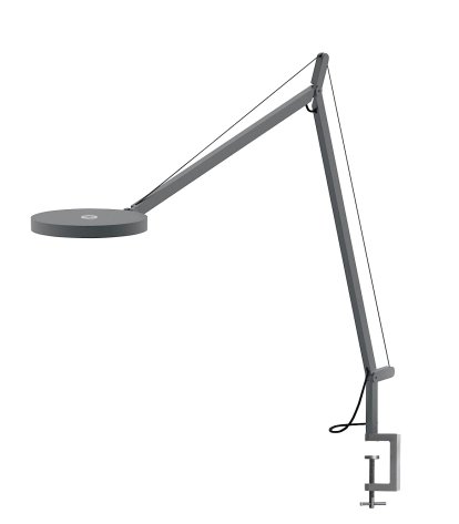 Demetra LED Tischleuchte, anthrazitgrau, mit Schraubklemme für beliebige Tischplatte