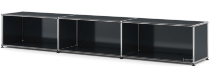 USM Haller Lowboard XL, individualisierbar, Anthrazitgrau RAL 7016, Offen, 35 cm