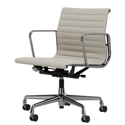 Aluminium Chair EA 117, Verchromt, Leder (Standard), Snow