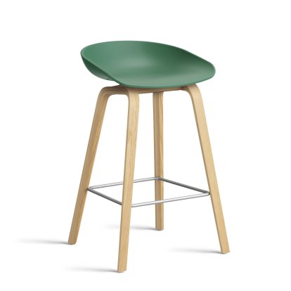 About A Stool AAS 32 Barhocker, Küchenvariante: Sitzhöhe 64 cm, Eiche lackiert, Teal green 2.0