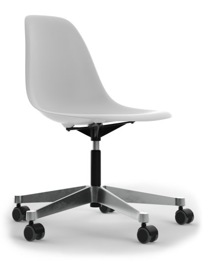 Eames Plastic Side Chair RE PSCC, Cotton white, Ohne Polsterung, Ohne Polsterung