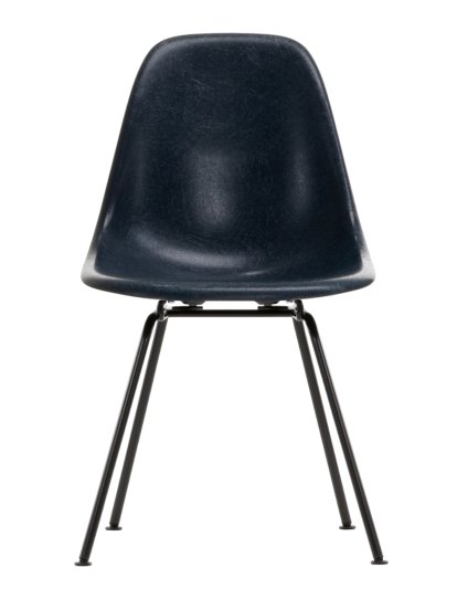 Eames Fiberglass Chair DSX, Eames navy blue, Pulverbeschichtet basic dark glatt