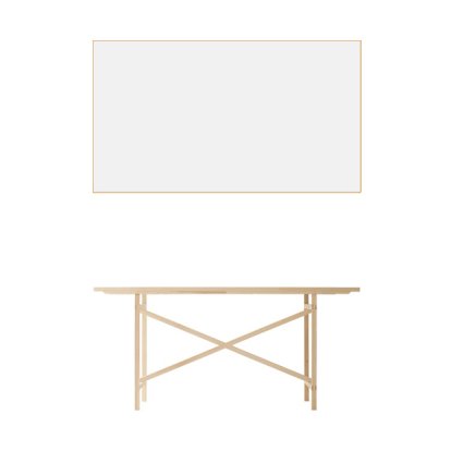 Egon Tisch, 160 cm, Melaminharz weiß