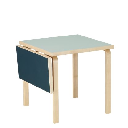 Aalto Tisch klappbar, Lino dampf-/rauchblau