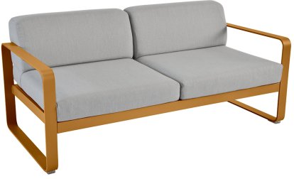 Bellevie 2-Sitzer-Sofa, Flanellgrau, Lebkuchen