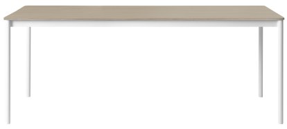 Base Tisch, L 190 x B 85 cm, Eichenfurnier mit Sperrholzkante, Weiß