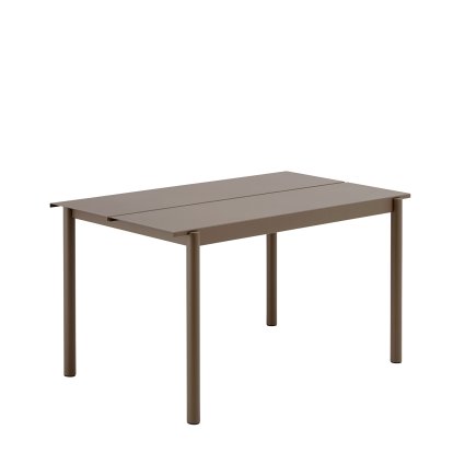 Linear Steel Tisch, L 140 x B 75 cm, Taupe