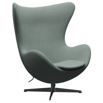 Egg Chair, Re-wool, 868 - Light aqua / natural, Black, Ohne Fußhocker