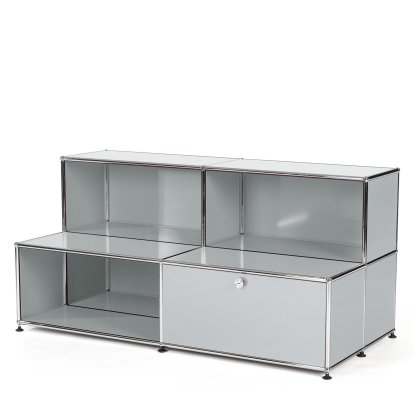USM Haller Kinder Sideboard M mit Stufen, USM mattsilber