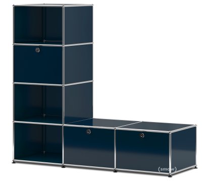 USM Haller Garderobenregal/Bank, Stahlblau RAL 5011