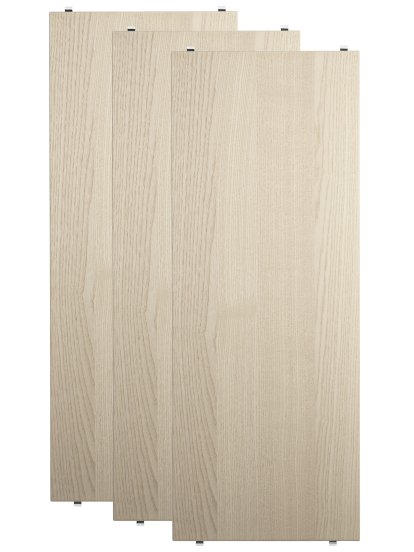 String System Regalböden (3er Pack), 78 x 30 cm, Eschefurnier