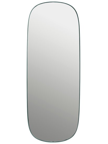 Framed Spiegel, Groß, Rahmen dunkelgrün / Glas klar