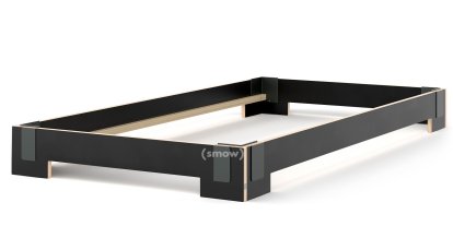 Tagedieb Stapelbett, 100 x 200 cm, Schwarz, Ohne Lattenrost