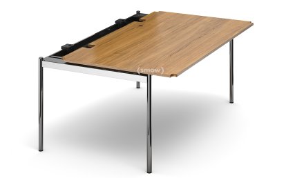 USM Haller Tisch Advanced, 175 x 100 cm, 07-Eiche lackiert natur, Klappe rechts