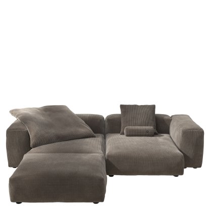 Vetsak Sofa Set 3, Cord velours - Mocha, Mit Kissen