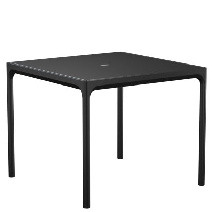 Four Tisch Aluminium, 90 x 90 cm, Black